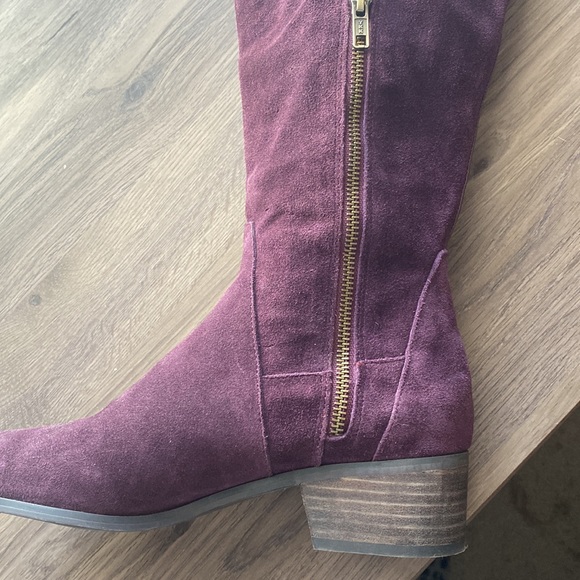 Free People Everly purple suede over-the-knee boots - Picture 5 of 9